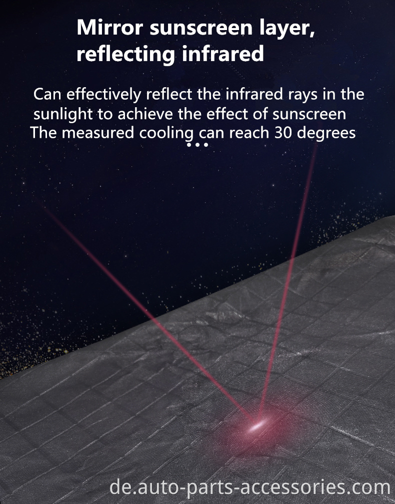 Gute Qualität Anti-Kratzer schneesichere Windschutzscheibe UV-resistente Einwegautoabdeckung mit Schloss